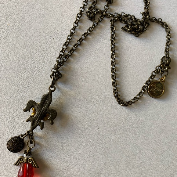 Necklace fleur de Lis angel - Picture 7 of 10